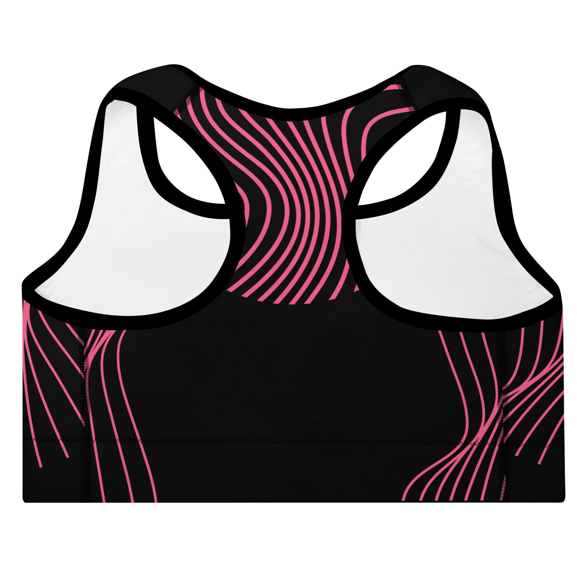 Black Sports Bra as Gym top. Ideal runner's top, yogi's top or bra for pilates or dance practice. RippleFX by WickedYo.